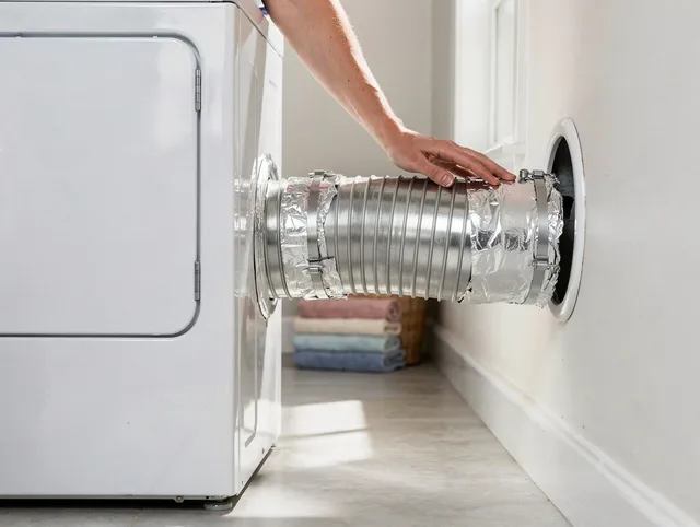 Professional dryer vent hose installation by Bell Dryer Vent Cleaning in Bell