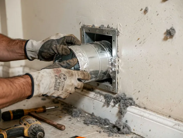 Professional dryer vent repair and installation by Bell Dryer Vent Cleaning in Bell